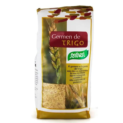 Jag Couture London New York Santiveri Wheat Germ 400g jar with label and wheat germ inside.