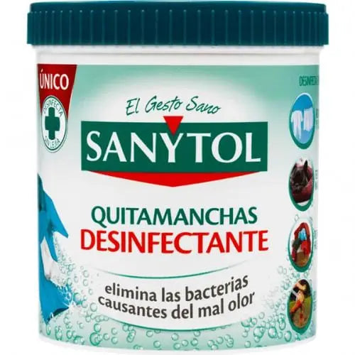 Sanytol Quitamanchas Desinfectante 450g, a stain remover and disinfectant from Jag Couture London New York.