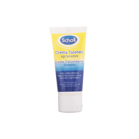 Scholl cracked heel repair cream in a 60ml tube, by Jag Couture London New York, shown next to the product packaging.