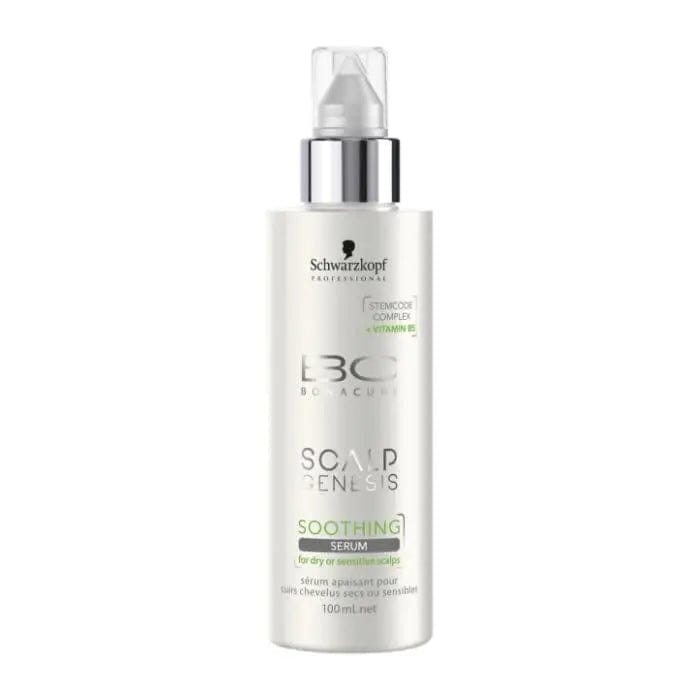 Schwarzkopf BC Scalp Genesis Soothing Serum 100ml bottle with label, designed for scalp care, displayed with a clean background