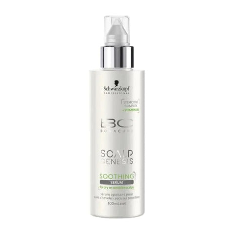 Schwarzkopf BC Scalp Genesis Soothing Serum 100ml bottle with label, designed for scalp care, displayed with a clean background