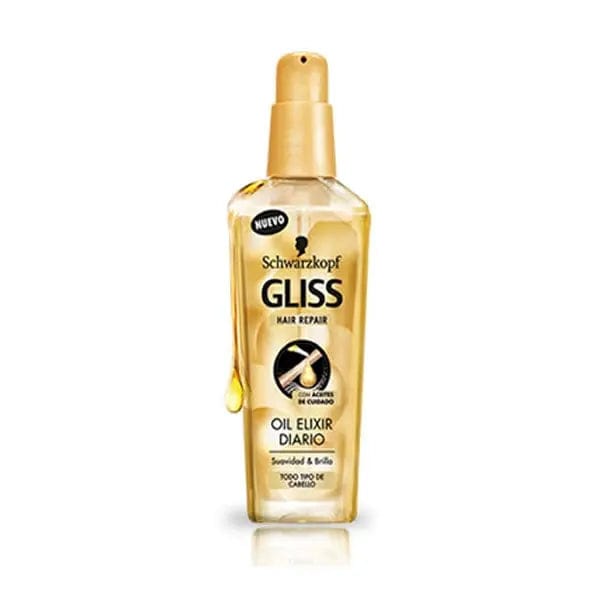 Schwarzkopf Gliss Hair Repair Oil Elixir 75ml in a sleek bottle, designed to nourish and repair damaged hair.