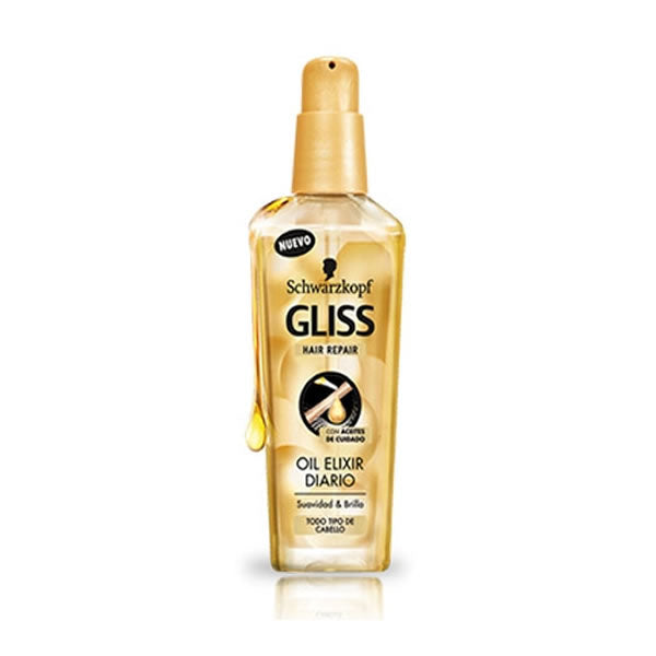 Schwarzkopf Gliss Hair Repair Oil Elixir 75ml in a sleek bottle, designed to nourish and restore damaged hair.