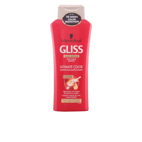 Schwarzkopf Gliss Ultimate Color Shampoo 400ml in a sleek bottle, designed to protect and enhance vibrant hair color.