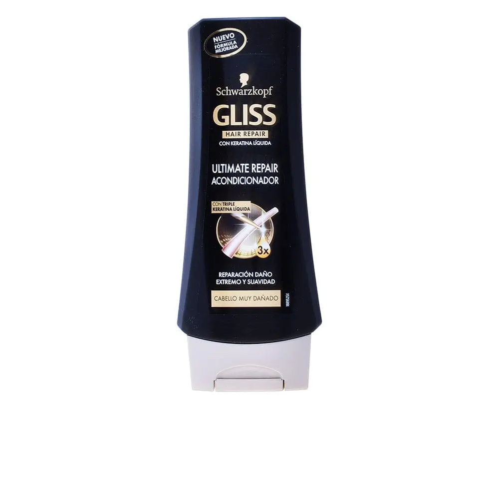 Schwarzkopf Gliss Ultimate Repair Conditioner 200ml, shown in a sleek bottle with brand label, for damaged hair repair.