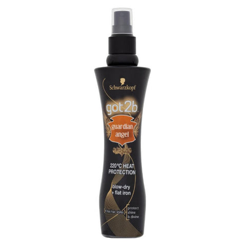 Schwarzkopf Got2b Guardian Angel 220°C protection spray in 200ml bottle, designed for heat protection and styling.