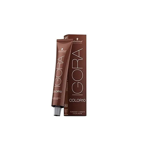 Schwarzkopf Igora Color10 7-12 hair color in 60ml tube, displayed alongside packaging from Jag Couture London New York.