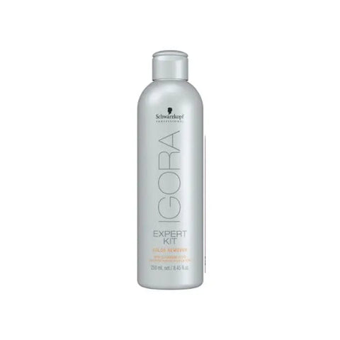 Schwarzkopf Igora Expert Kit Color Remover 250ml by Jag Couture London - New York, showing the product bottle and packaging.