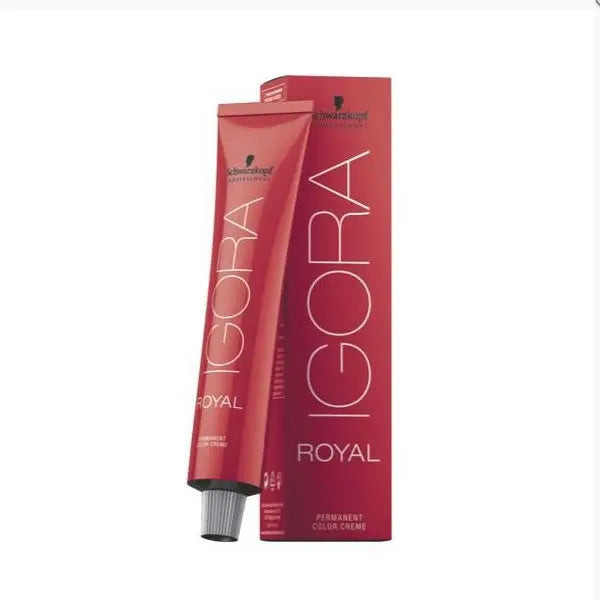 Schwarzkopf Igora Royal 3-68 hair dye in a 60ml bottle, displayed with Jag Couture London New York branding.