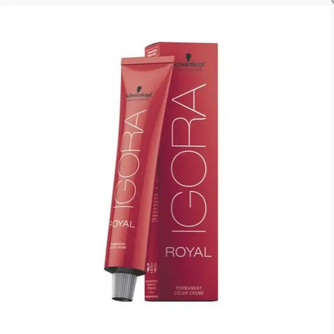 Schwarzkopf Igora Royal 3-68 hair dye in a 60ml bottle, displayed with Jag Couture London New York branding.