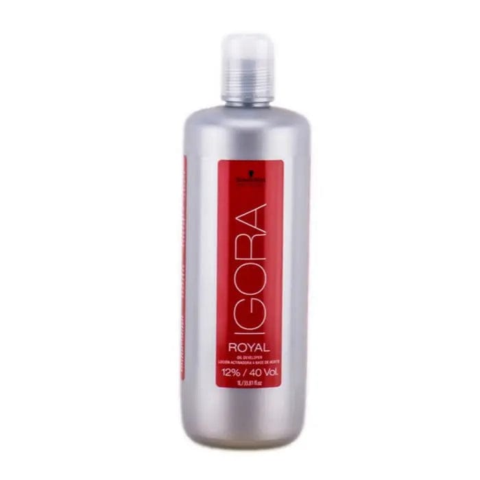 Schwarzkopf Igora Royal Color and Care Developer 12 40 Vol, 1000ml bottle, ideal for professional hair coloring and treatment.
