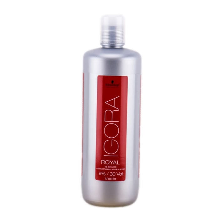 Schwarzkopf Igora Royal Color and Care Developer 9 30 Vol in a 1000ml bottle, designed for professional hair coloring.