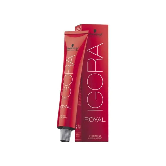 Schwarzkopf Igora Royal E-1 hair dye in 60ml bottle, displayed with brand packaging by Jag Couture London New York.