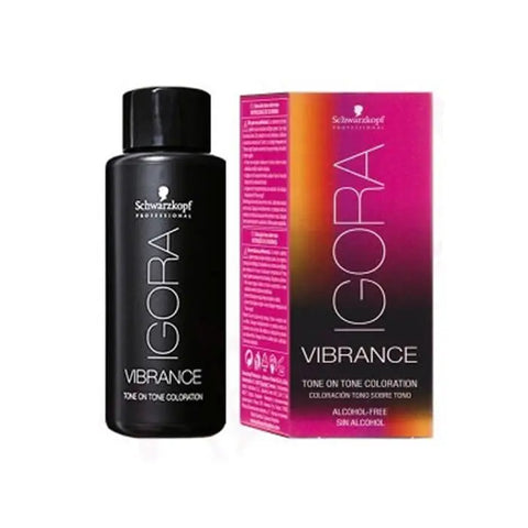 Schwarzkopf Igora Vibrance No. 5-0 Light Brown hair dye in 60ml bottle, displayed with brand name Jag Couture London New York