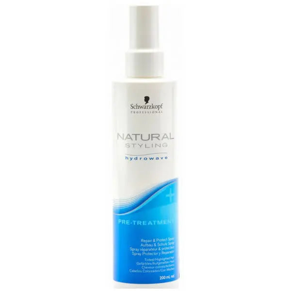 Schwarzkopf Natural Styling Pre Treatment Repair and Protect by Jag Couture London-New York, in a sleek bottle with label text visible.