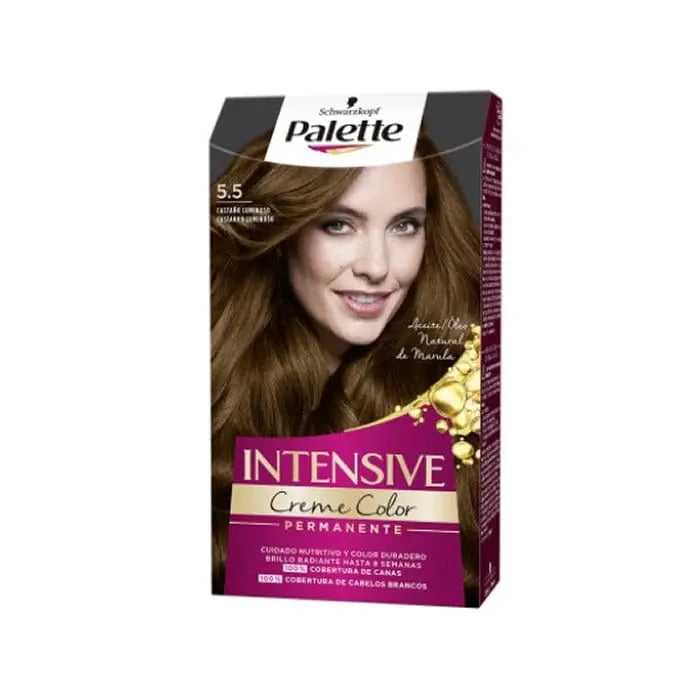 Schwarzkopf Palette Intensive Creme Color Tint 5.5 Luminous Brown hair dye tube with packaging, by Jag Couture London - New York