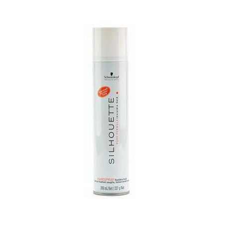 Schwarzkopf Professional Silhouette flexible hold hairspray in 300ml bottle, with Jag Couture London - New York branding visible.
