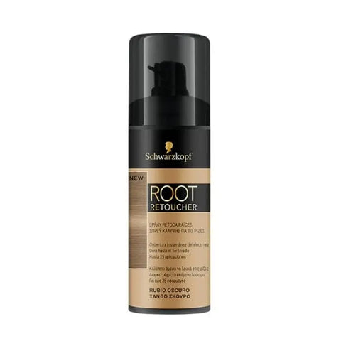 Schwarzkopf Root Retoucher Dark Blonde spray 120ml by Jag Couture London, showing the aerosol can for quick hair root touch-ups.