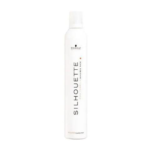 Schwarzkopf Silhouette Flexible Hold Mousse in 200ml bottle, featuring a pump dispenser, on a plain background.