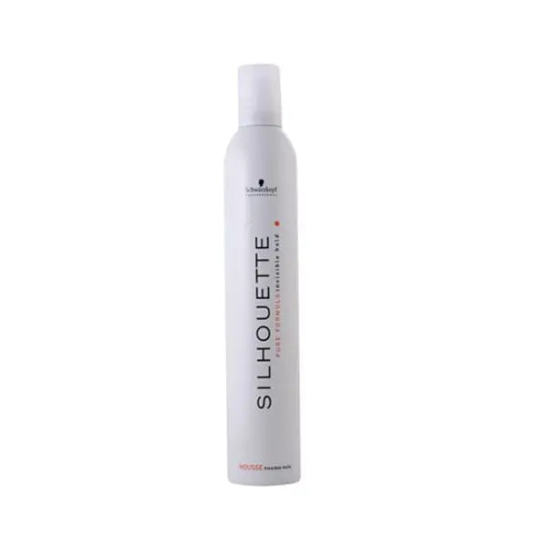 Schwarzkopf Silhouette Flexible Hold Mousse in a 500ml bottle, featuring a sleek design by Jag Couture London New York.