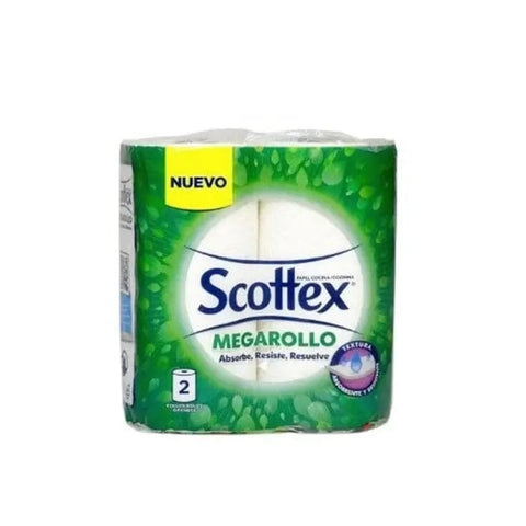 Two units of Scottex kitchen paper roll by Jag Couture London New York, shown on a kitchen counter in the image.