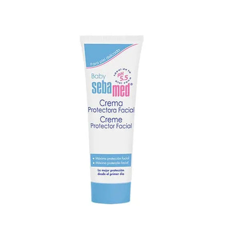 Sebamed Baby Protective Facial Cream in 50ml jar, featuring gentle formula for delicate baby skin, branded by Jag Couture London New York.