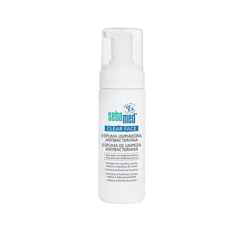 Sebamed Clear Face Antibacterial Cleansing Foam 150ml, gentle facial cleanser with antibacterial properties from Jag Couture London New York