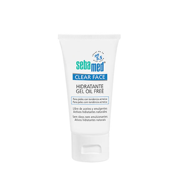 Sebamed Clear Face oil-free moisturizer in 50ml bottle, designed for clear, healthy skin.