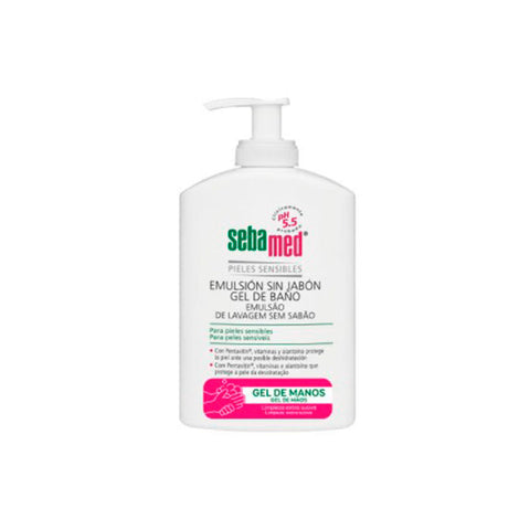 Jag Couture London New York Sebamed Soap-Free Hand Emulsion 300ml bottle, softening and moisturizing hand care product.