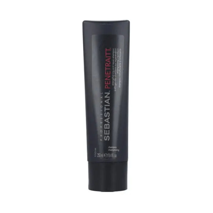Sebastian Penetraitt Repair Shampoo in 250ml bottle, designed to strengthen and repair damaged hair with Jag Couture London - New York branding