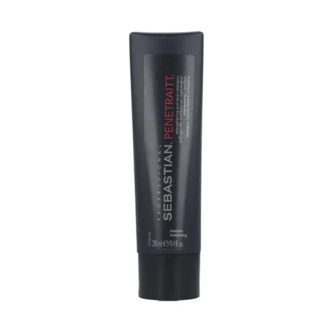 Sebastian Penetraitt Repair Shampoo in 250ml bottle, designed to strengthen and repair damaged hair with Jag Couture London - New York branding