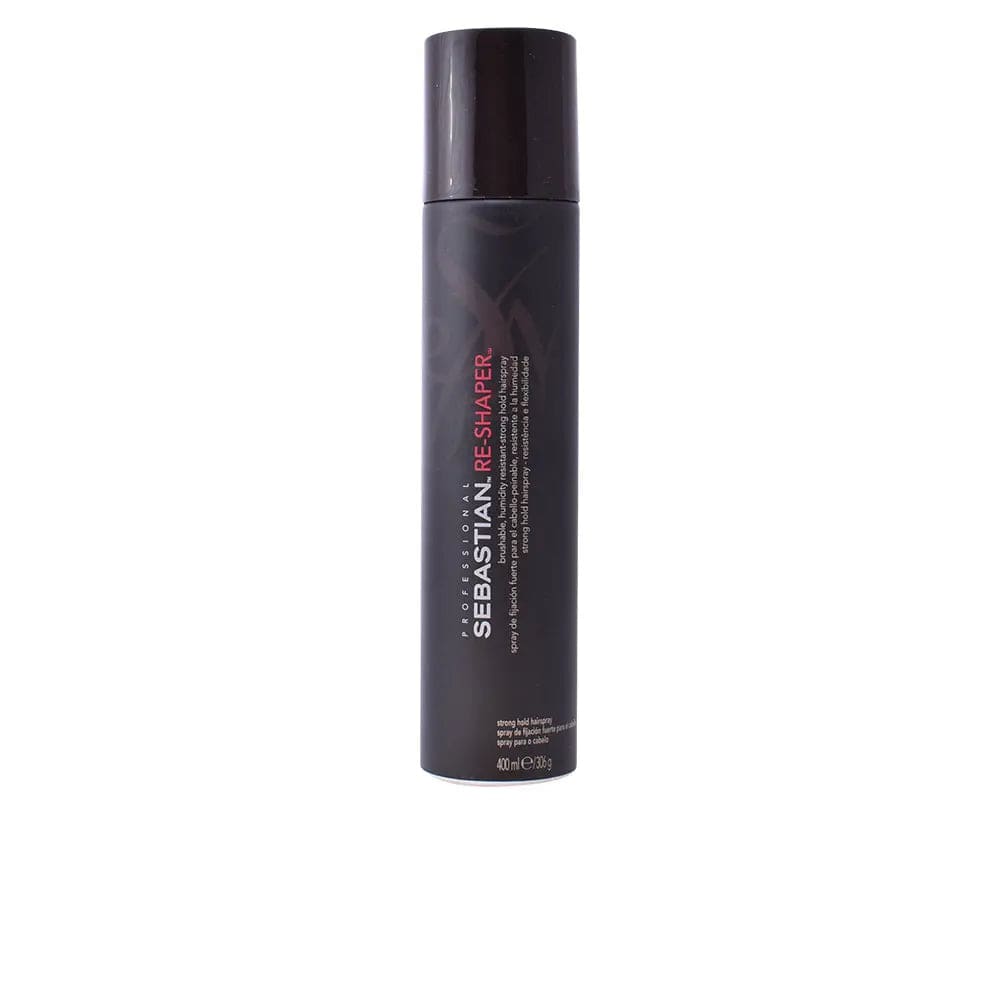 Sebastian Re Shaper strong hold hair spray by Jag Couture London New York, 400ml bottle with spray nozzle visible.