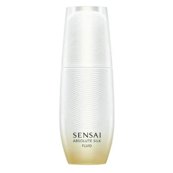 Jag Couture London - New York Sensai Absolute Silk Fluid 80ml bottle, sleek design, luxurious skincare product.