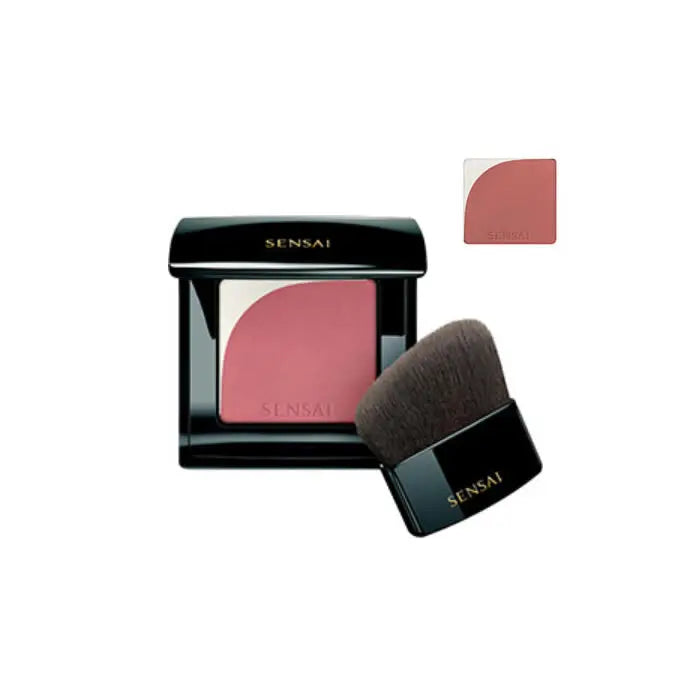 Sensai Blooming Blush 03 Coral by Jag Couture London features a soft coral powder blush in an elegant compact.