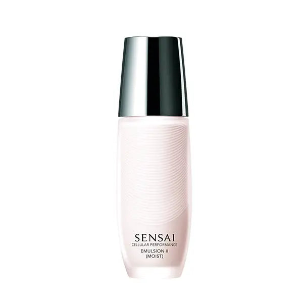 Sensai Cellular Performance Emulsion II Moist in 100ml bottle, from Jag Couture London New York, showing the skincare product and packaging.