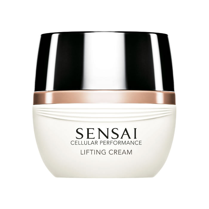 Jar of Sensai Cellular Performance Lifting Cream by Jag Couture London, showing the 40ml container with sleek packaging.