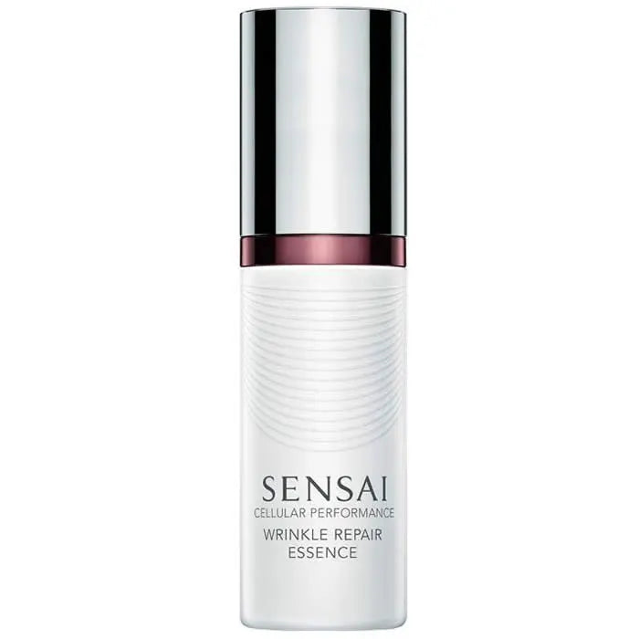 Sensai Cellular Performance Wrinkle Repair Essence 40ml by Jag Couture London, showing the elegant skincare bottle.
