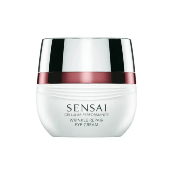 Sensai Cellular Performance Wrinkle Repair Eye Cream 15ml jar with sleek packaging, designed to reduce wrinkles around the eyes.