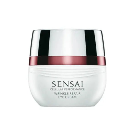 Sensai Cellular Performance Wrinkle Repair Eye Cream 15ml jar with sleek packaging, designed to reduce wrinkles around the eyes.