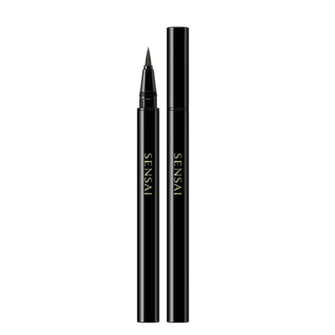 Jag Couture London New York Sensai Designing Liquid Eyeliner 02 Deep Brown with precise applicator and smooth, dark brown finish.