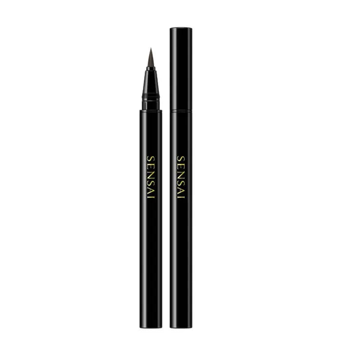 Jag Couture London Sensai Designing Liquid Eyeliner 02 Deep Brown, close-up view of the sleek brown eyeliner pen.
