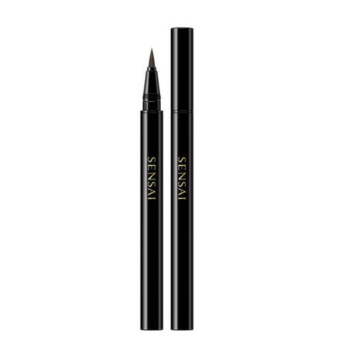 Jag Couture London New York Sensai Designing Liquid Eyeliner 02 Deep Brown, close-up of the sleek black liquid eyeliner pen.