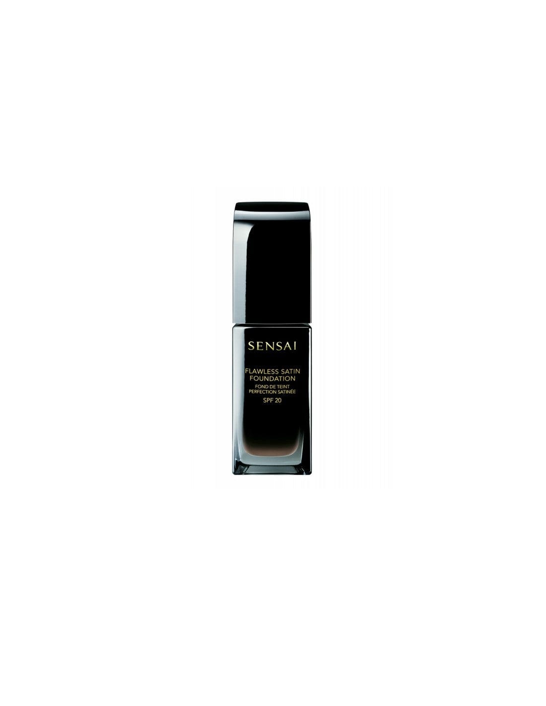 Sensai Flawless Satin Foundation Base Fluida FS202 Cochre Beige 30ml, a smooth liquid foundation in a beige shade.