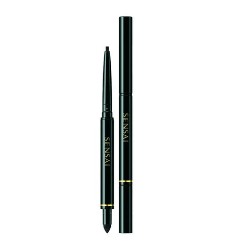 Jag Couture London New York Sensai Lasting Eyeliner Pencil 01 Black, close-up of the black eyeliner pencil with sleek packaging.
