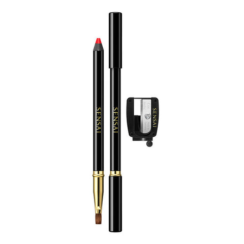 Jag Couture London Sensai Lip Liner 02 Cheerful Orange shown in a close-up of the orange lip liner pencil with sharp tip.
