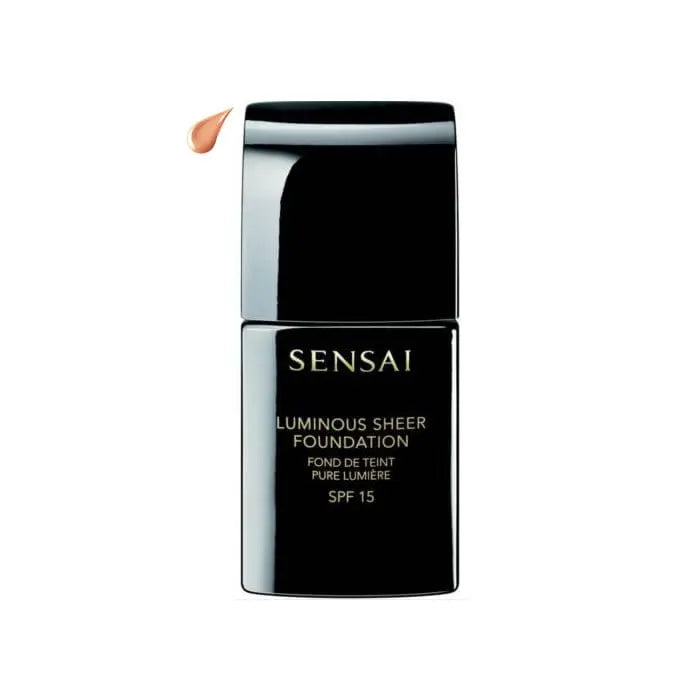 Sensai Luminous Sheer Foundation SPF15 in 103 Sand Beige, 30ml bottle, with a smooth, natural finish and lightweight texture.