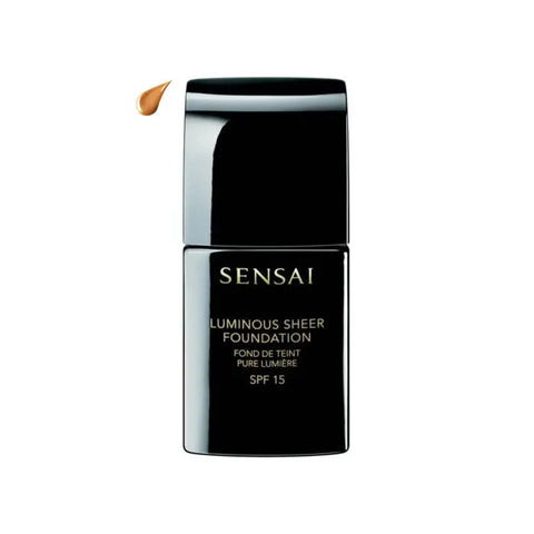 Sensai Luminous Sheer Foundation SPF15 in 30ml, shade 204.5 Warm Beige, by Jag Couture London New York, with a smooth liquid texture.