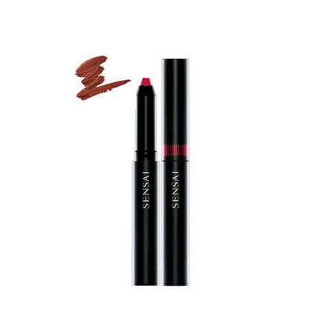 Sensai Silky Design Rouge DR05 Beniukon lip color by Jag Couture London-New York, showcasing the rich, vibrant lipstick shade.