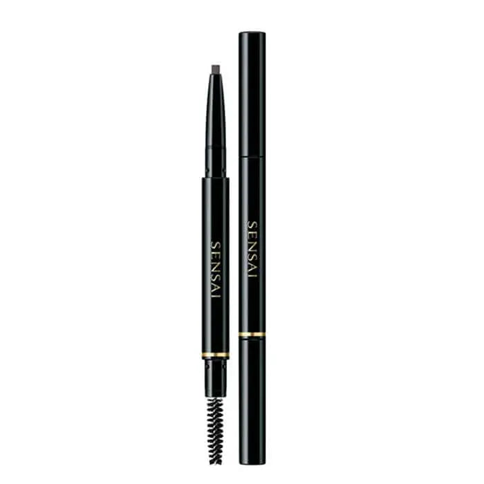 Sensai Styling Eyebrow Pencil in Dark Brown by Jag Couture London New York, featuring a close-up of the pencil tip and brow application.