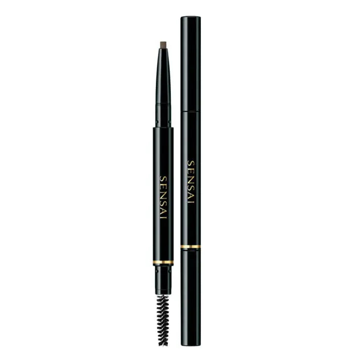 Jag Couture London Sensai Styling Eyebrow Pencil in 03 Taupe Brown, a close-up of the brow pencil with its sleek design and taupe shade.
